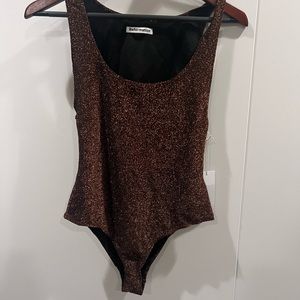 Saturn Bodysuit - Copper Sparkle // size M